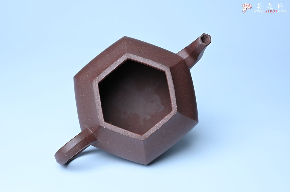 紫砂壶图片：美壶特惠 朱老师全手工六方君德壶 茶人醉爱 - 宜兴紫砂壶网