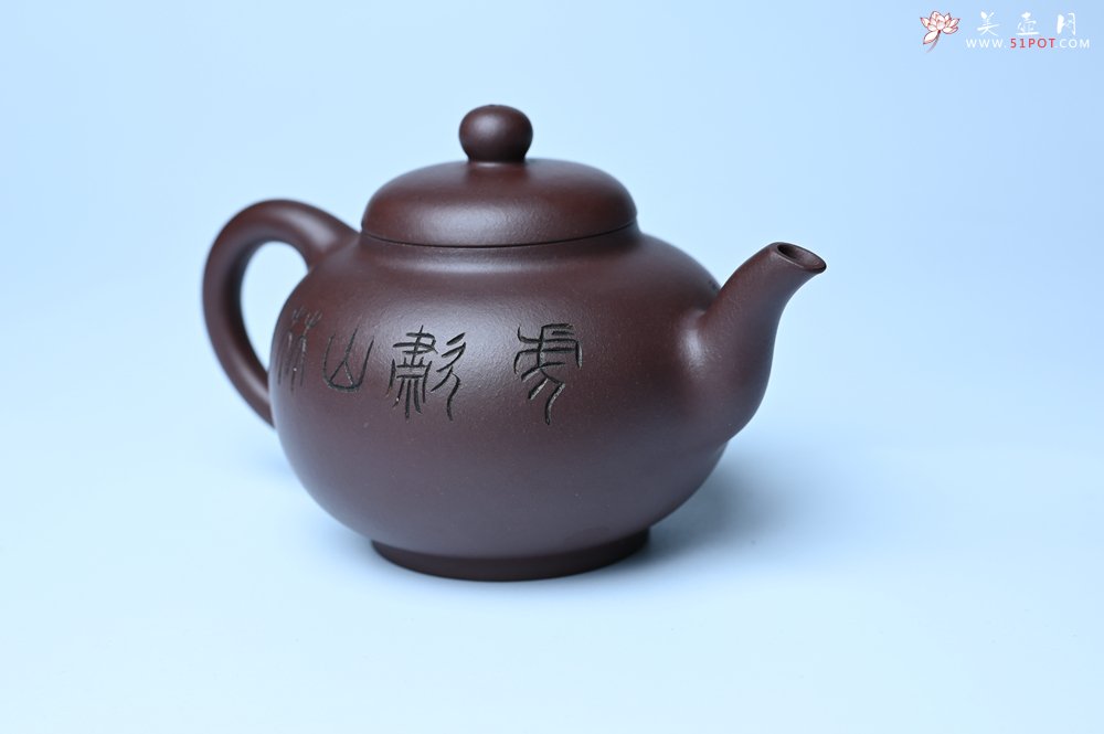 紫砂壶图片：油润黄龙山底槽青 全手工熹微壶 文气装饰 虎啸山林 期待与您结缘 - 宜兴紫砂壶网