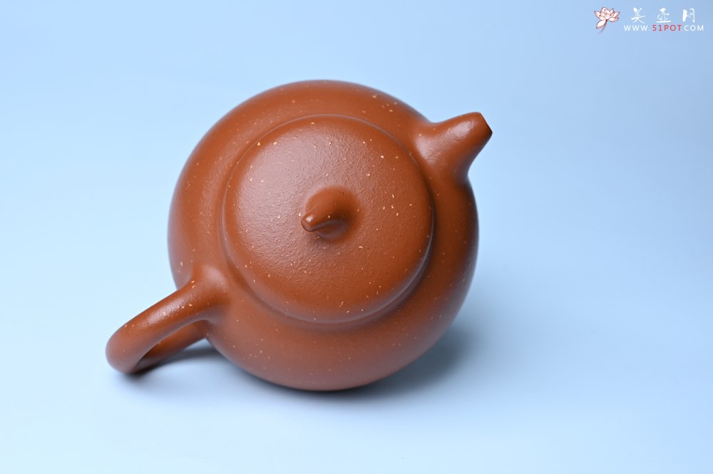 紫砂壶图片：美壶特惠 特好红泥桂花砂茄段壶 茶人醉爱 - 宜兴紫砂壶网