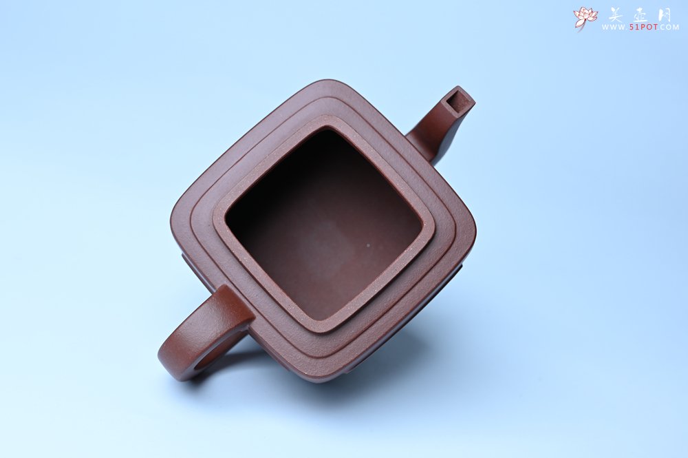 紫砂壶图片：美壶特惠 全手工优质紫红泥精致四方菱花壶 特文气 - 宜兴紫砂壶网