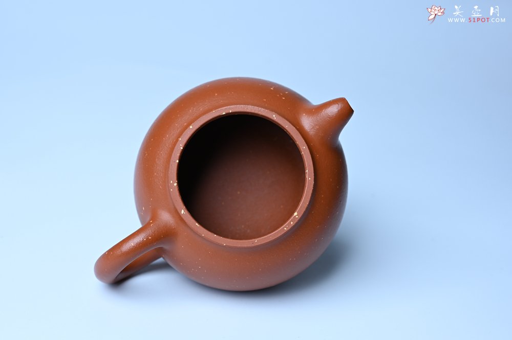 紫砂壶图片：美壶特惠 特好红泥桂花砂茄段壶 茶人醉爱 - 宜兴紫砂壶网