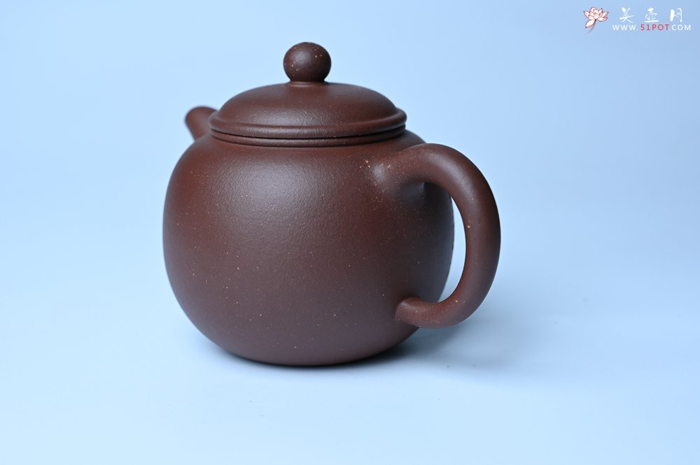 紫砂壶图片：毛国强入室弟子黄云初 特好老紫泥匏尊壶 名家何水法书法“坐忘” 刘世涛伯陶刻 - 宜兴紫砂壶网