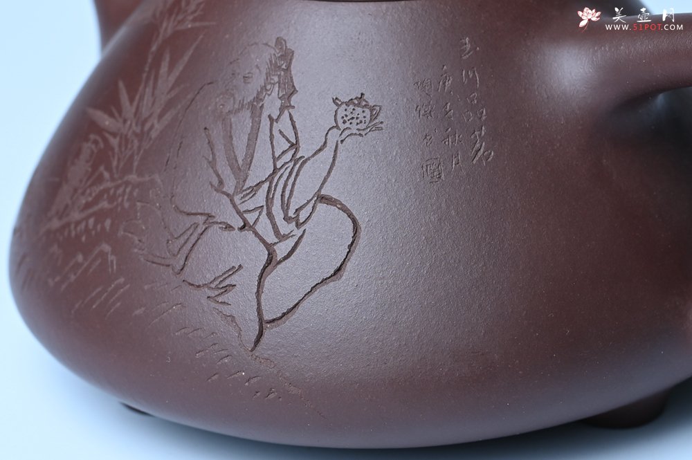 紫砂壶图片：潜力股周小培 特好全手工底槽清子冶石瓢 助工装饰品茶玩壶图 特文气 - 宜兴紫砂壶网