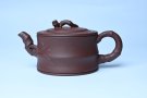 紫砂壶图片：美壶特惠 精致紫泥可心竹段壶 茶人醉爱 - 宜兴紫砂壶网