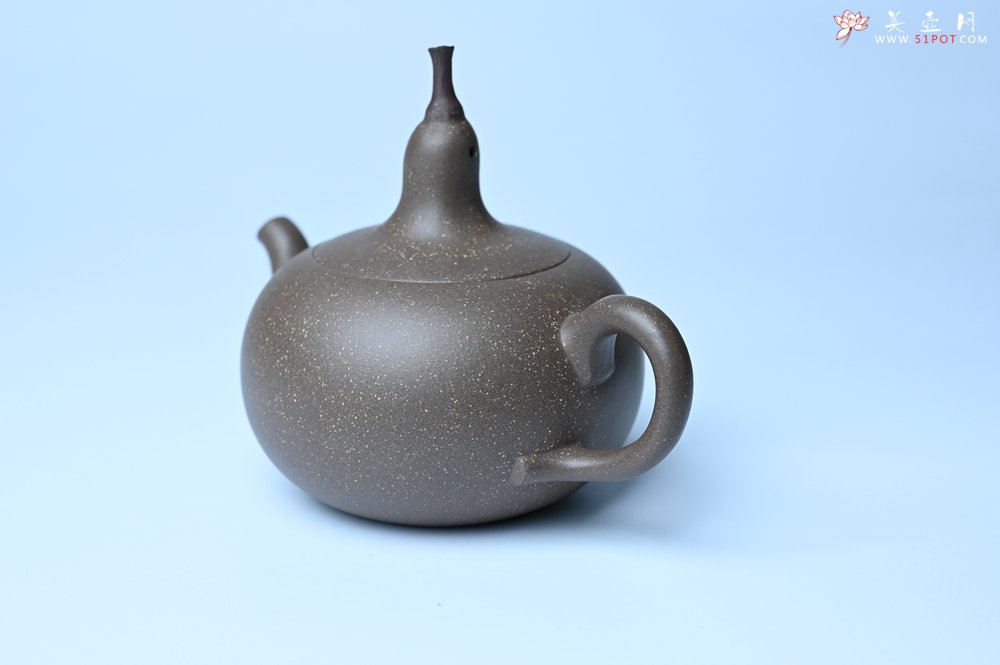 紫砂壶图片：美壶特惠 精致青段大肚茄子壶 茶人醉爱 - 宜兴紫砂壶网