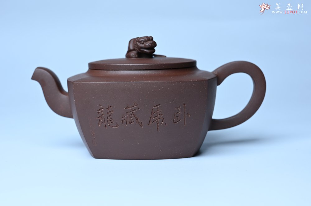 紫砂壶图片：美壶年底特惠 精工卧虎藏龙壶 难度大 茶人醉爱 - 宜兴紫砂壶网