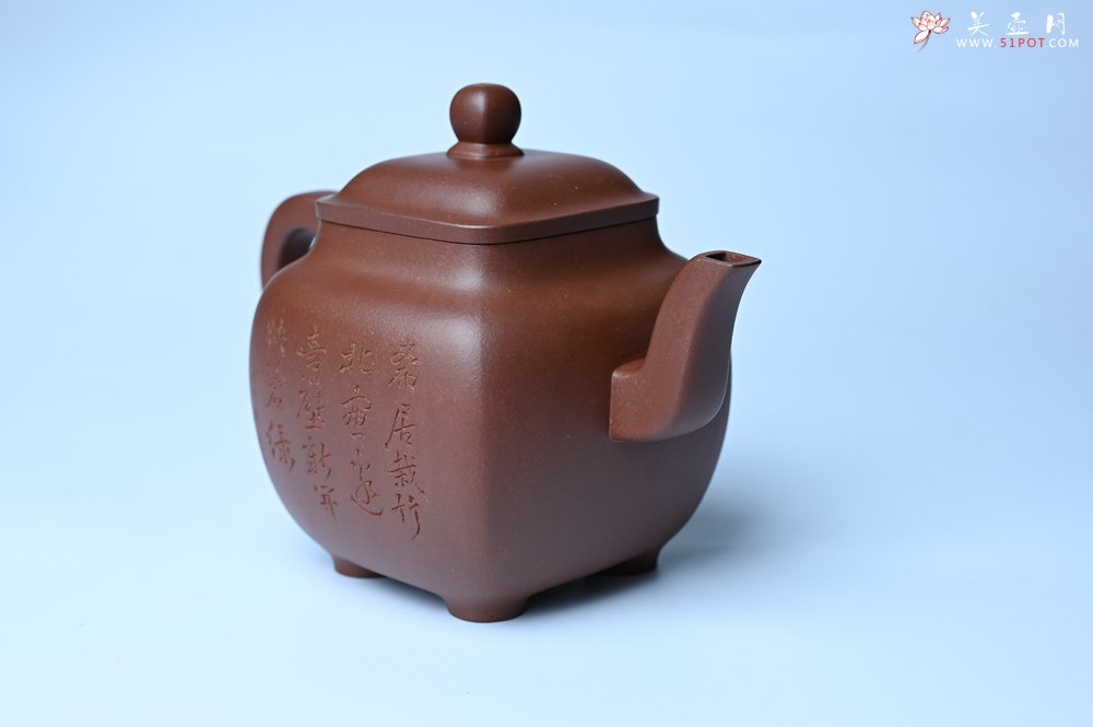 紫砂壶图片：实力派张海艳全手工油润底曹青重器鸣远四方 气势磅礴 用心之作 装饰人物特文气 - 宜兴紫砂壶网