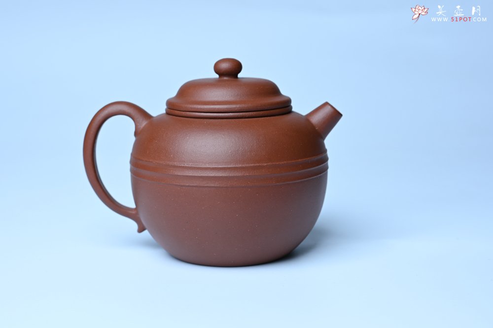 紫砂壶图片：美壶特惠 精致老清水泥腰线巨轮壶 茶人醉爱 - 宜兴紫砂壶网