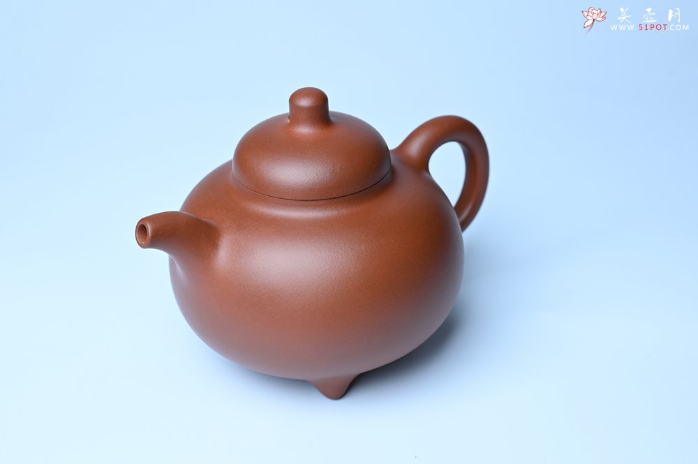 紫砂壶图片：潜力股周小培老师 老师家藏黄龙山一号井小红泥 全手工乳鼎壶 - 宜兴紫砂壶网