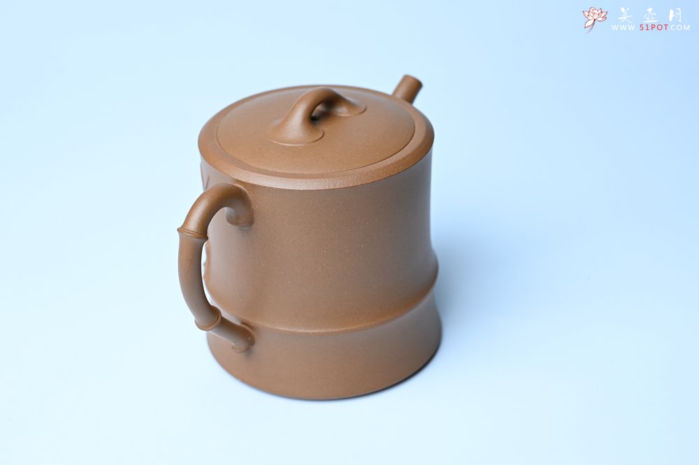 紫砂壶图片：美壶特惠 精工黄金段泥竹段 挺拔秀雅 茶人醉爱 - 宜兴紫砂壶网