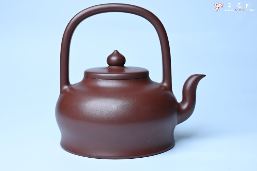 紫砂壶图片：潜力股周小培老师 4号井深井红皮龙 超精致全手工天星提梁壶 - 宜兴紫砂壶网
