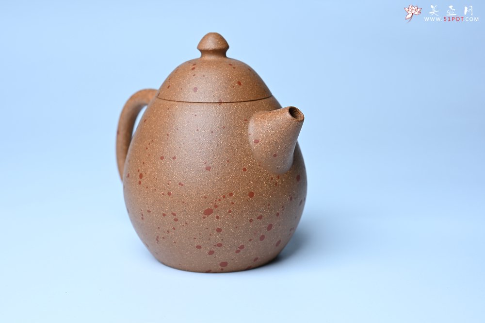 紫砂壶图片：美壶特惠 特好桃花段泥龙蛋紫砂壶 茶人醉爱 - 宜兴紫砂壶网