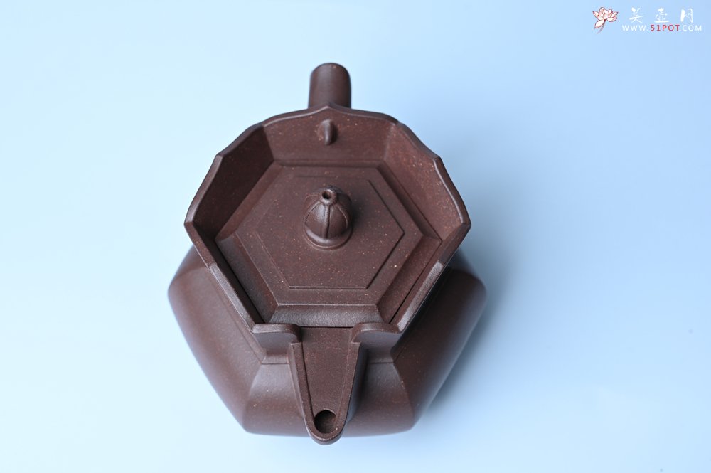 紫砂壶图片：摹古时大彬 优质调砂老紫泥全手工镶片僧帽壶 难度大 古韵悠悠 愈养迷人 - 宜兴紫砂壶网