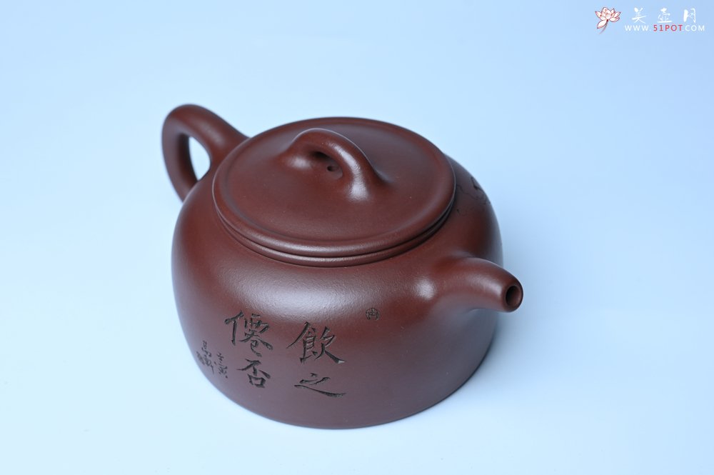 紫砂壶图片：潜力股周小培老师 4号井深井红皮龙 全手工过桥井栏壶 装饰人物特文气 - 宜兴紫砂壶网