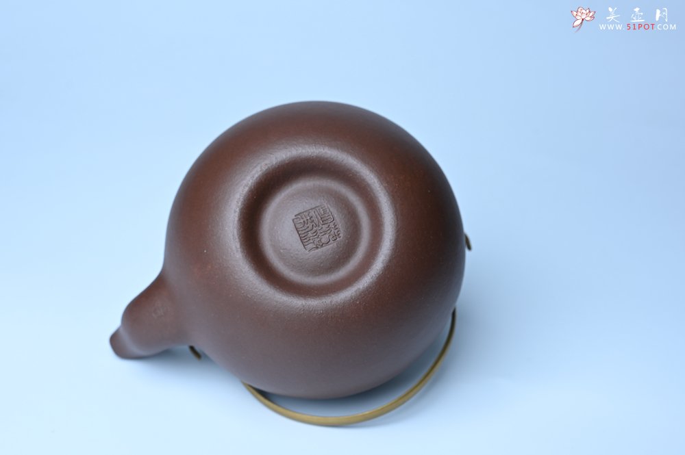 紫砂壶图片：美壶特惠 手工手制精致老紫泥提梁壶 茶人醉爱 - 宜兴紫砂壶网