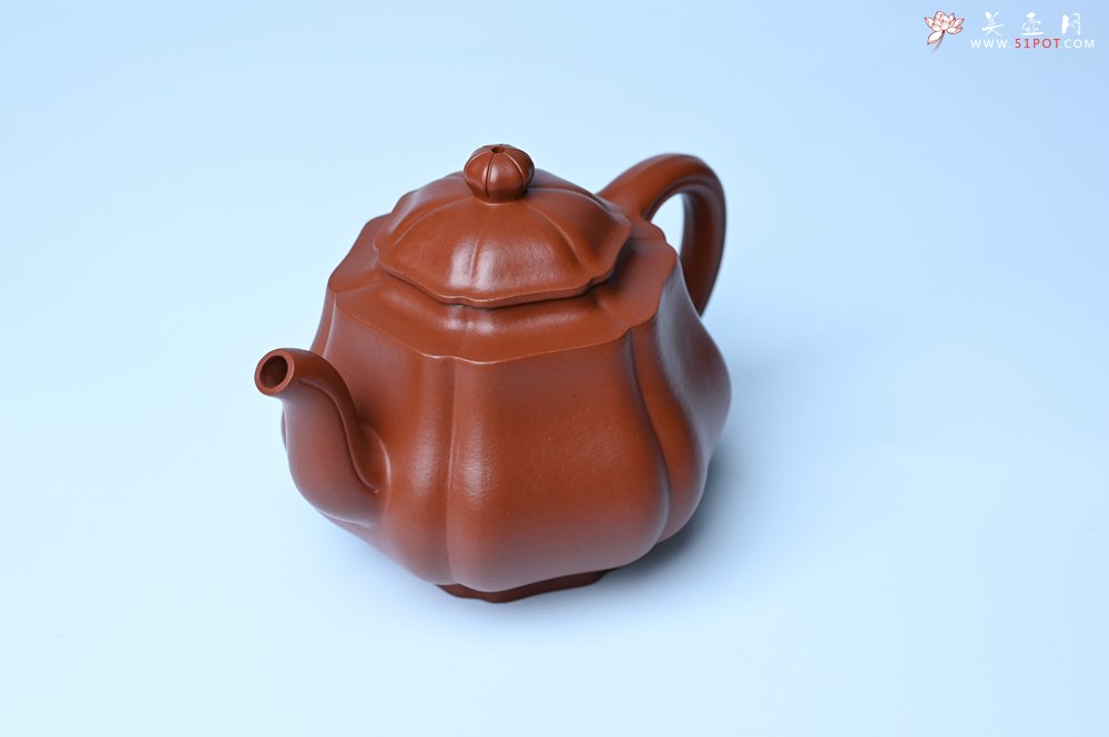 紫砂壶图片：美壶特惠 老朱泥高菱壶 茶人醉爱 - 宜兴紫砂壶网