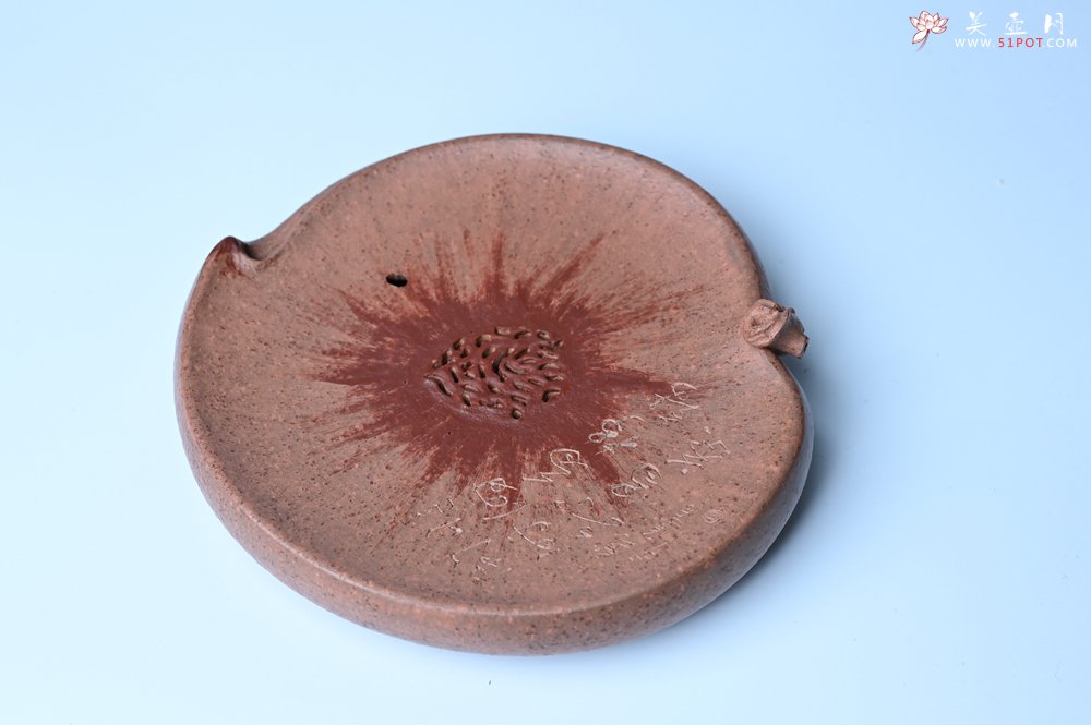 紫砂壶图片：美器特惠 朱自立工作室精品寿桃干泡台 直径大约15cm - 宜兴紫砂壶网