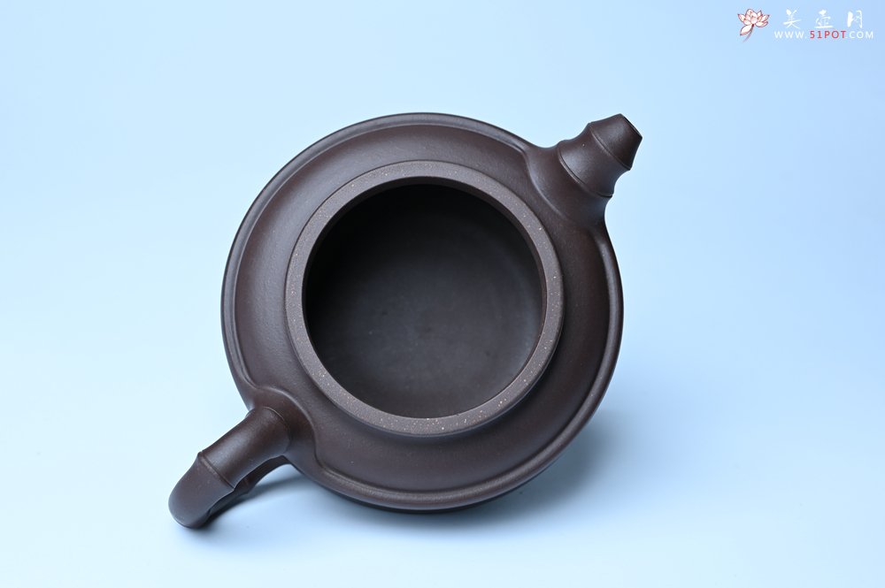 紫砂壶图片：美壶特惠 优质老紫泥双线竹鼓二式 养后特润 - 宜兴紫砂壶网