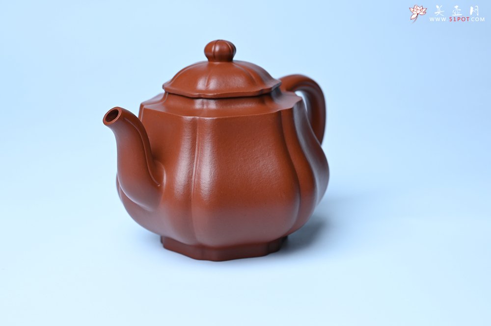 紫砂壶图片：美壶特惠 老朱泥高菱壶 茶人醉爱 - 宜兴紫砂壶网