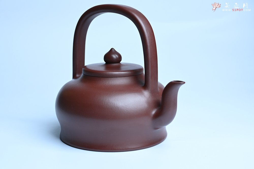 紫砂壶图片：潜力股周小培老师 4号井深井红皮龙 超精致全手工天星提梁壶 - 宜兴紫砂壶网