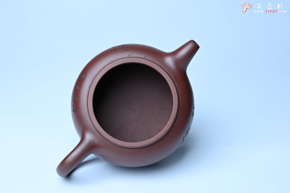 紫砂壶图片：潜力股周小培老师 4号井深井红皮龙 全手工过桥井栏壶 装饰人物特文气 - 宜兴紫砂壶网
