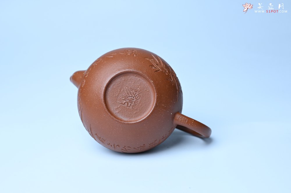 紫砂壶图片：美壶特惠 特好朱泥居不可无竹梨形壶 茶人醉爱 - 宜兴紫砂壶网