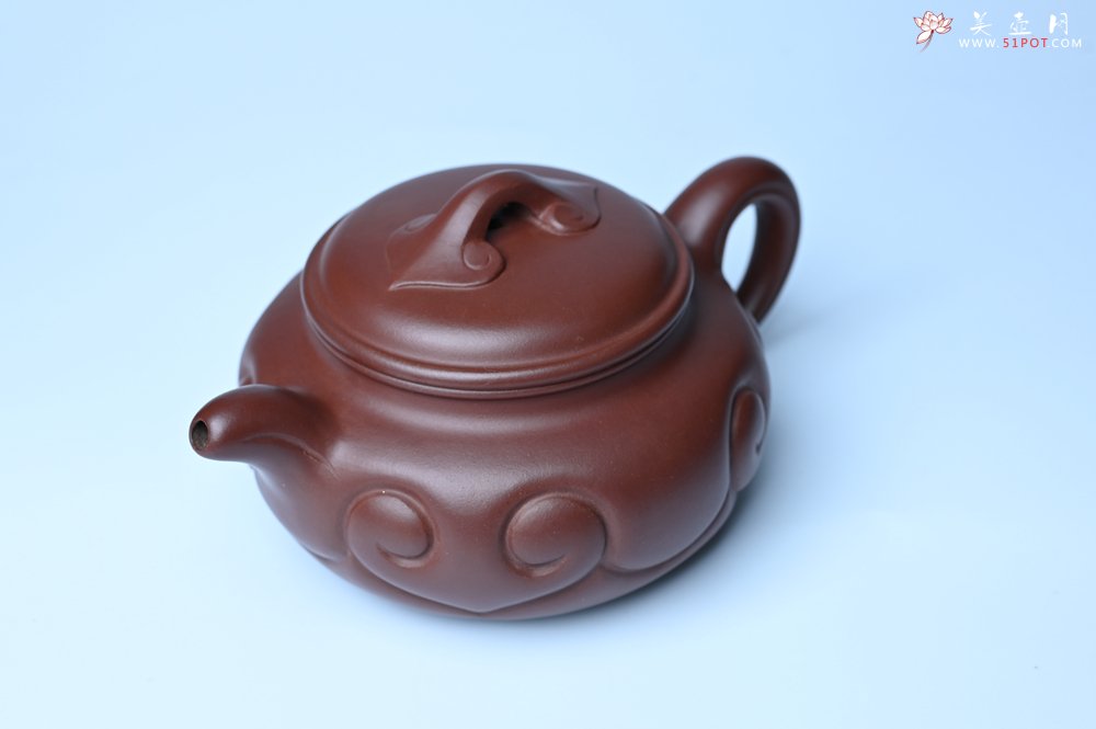 紫砂壶图片：美壶特惠 精致紫泥仿古如意壶 茶人醉爱 - 宜兴紫砂壶网