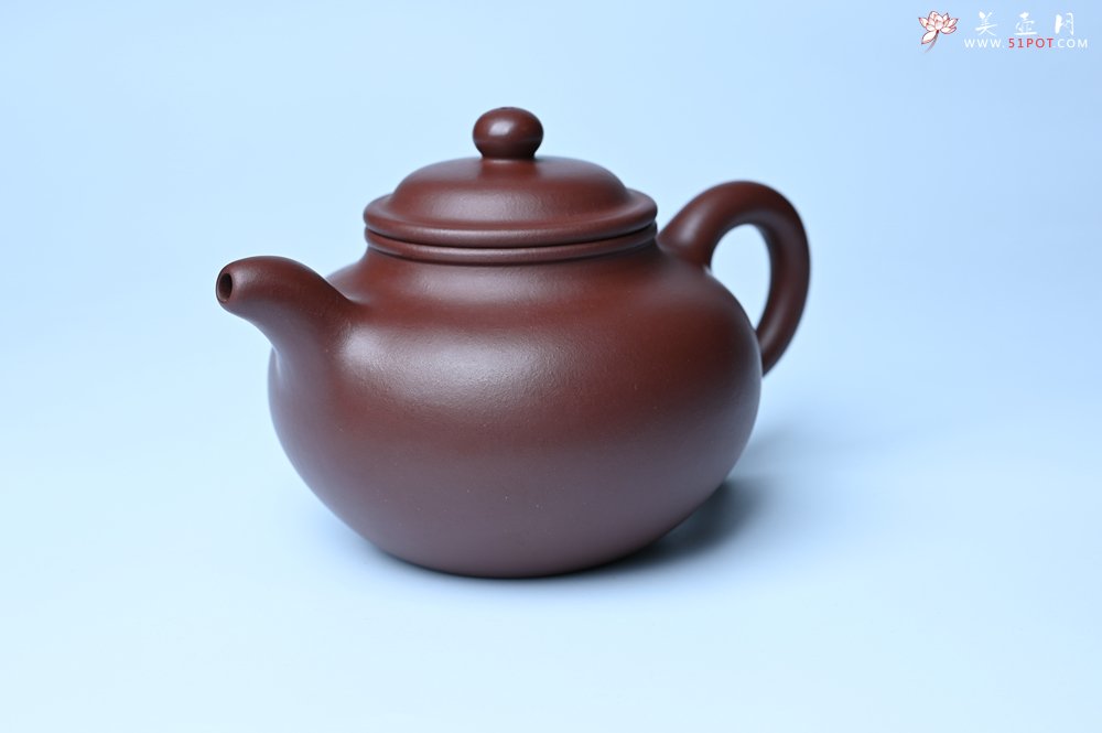 紫砂壶图片：潜力股周小培老师 4号井深井红皮龙 超精致全手工莲子茶壶 - 宜兴紫砂壶网