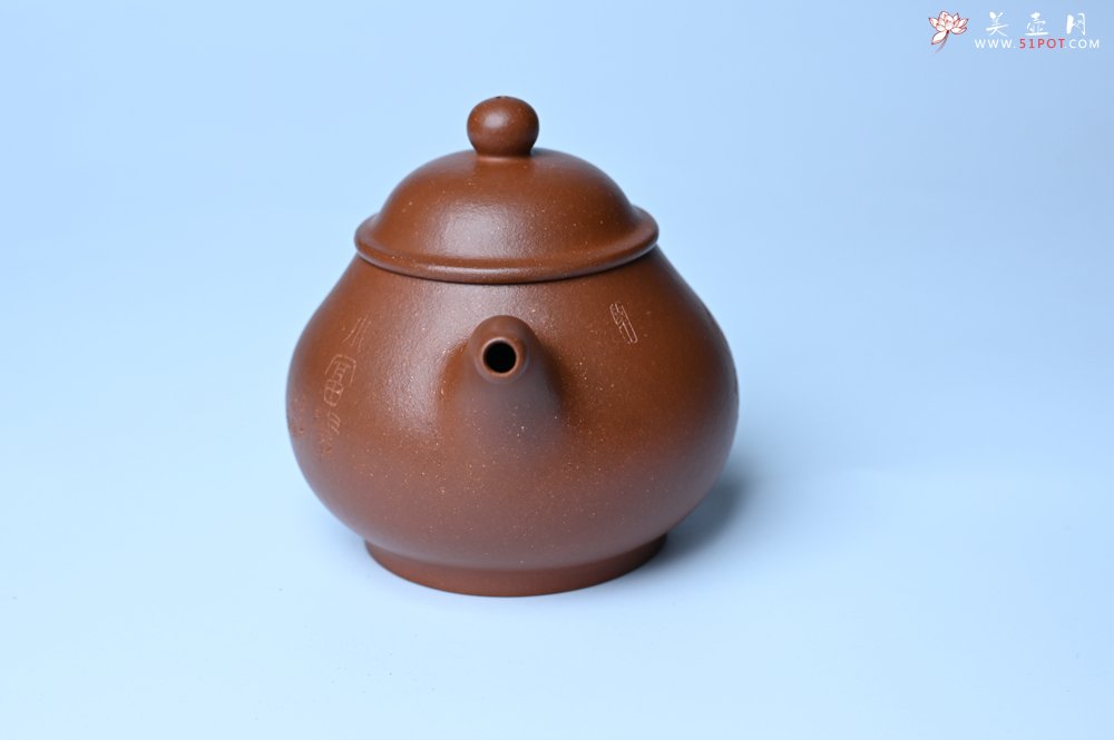 紫砂壶图片：美壶特惠 王老师 全手工红降坡泥潘壶 国助工 易轩 范小君徒杨志超老师刻绘 装饰小富贵特文气 - 宜兴紫砂壶网