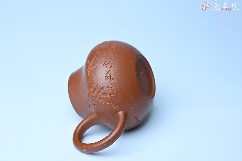 紫砂壶图片：美壶特惠 特好朱泥居不可无竹梨形壶 茶人醉爱 - 宜兴紫砂壶网