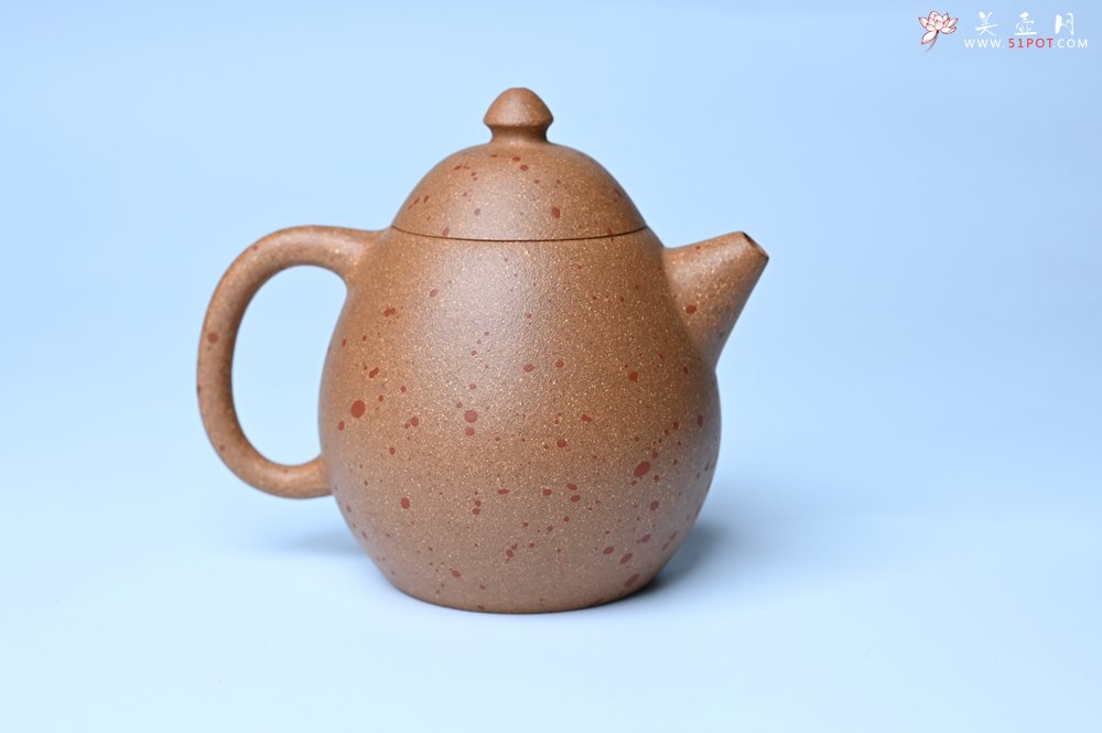 紫砂壶图片：美壶特惠 特好桃花段泥龙蛋紫砂壶 茶人醉爱 - 宜兴紫砂壶网