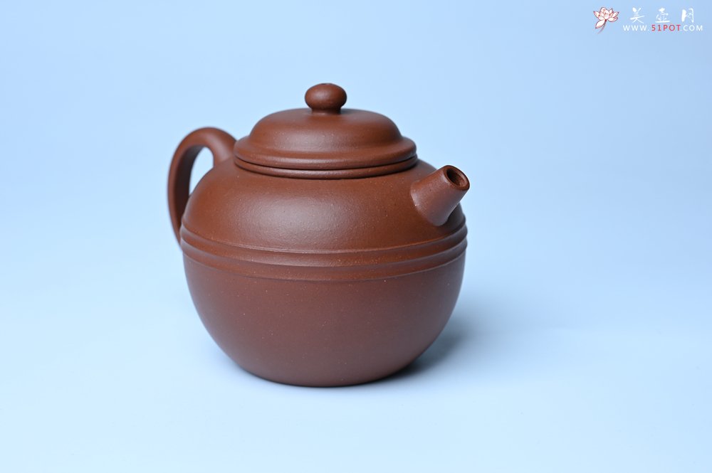 紫砂壶图片：美壶特惠 精致老清水泥腰线巨轮壶 茶人醉爱 - 宜兴紫砂壶网