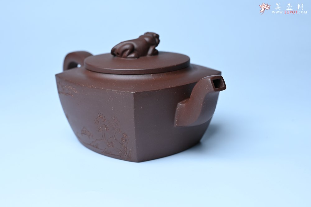 紫砂壶图片：美壶年底特惠 精工卧虎藏龙壶 难度大 茶人醉爱 - 宜兴紫砂壶网