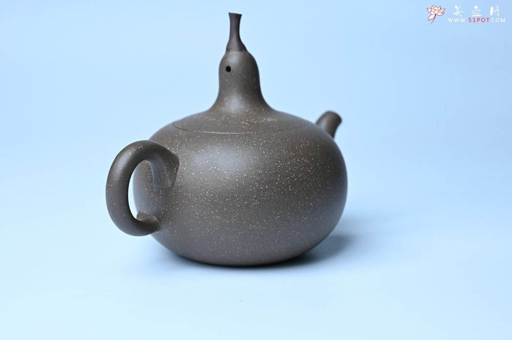 紫砂壶图片：美壶特惠 精致青段大肚茄子壶 茶人醉爱 - 宜兴紫砂壶网