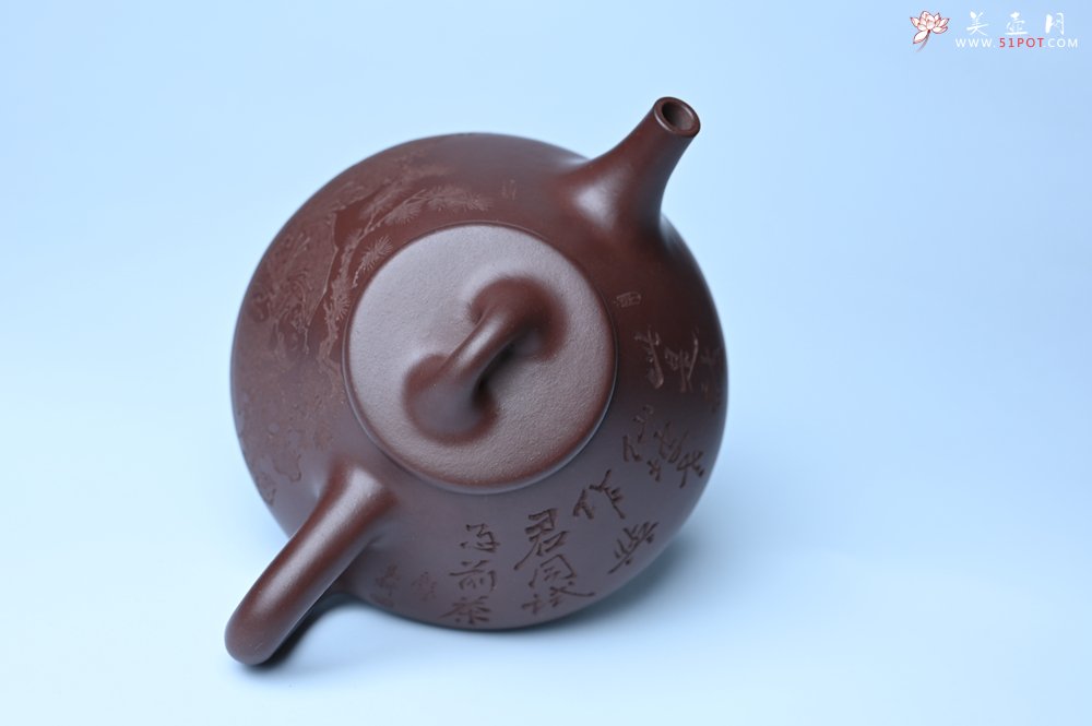 紫砂壶图片：潜力股周小培 特好全手工底槽清子冶石瓢 此是诗仙坡老作 与君同试雨前茶 - 宜兴紫砂壶网