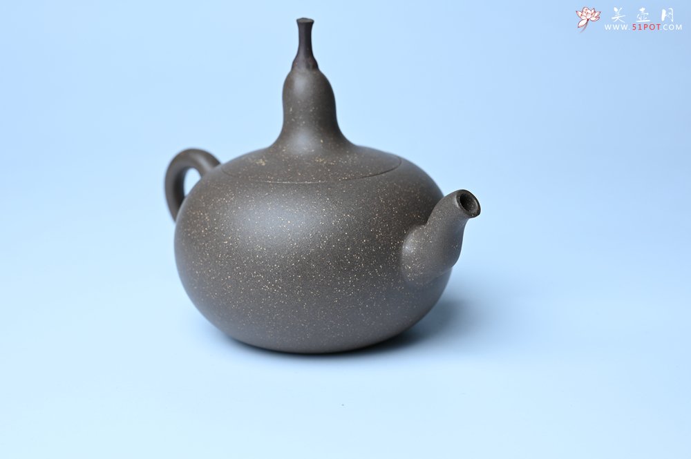 紫砂壶图片：美壶特惠 精致青段大肚茄子壶 茶人醉爱 - 宜兴紫砂壶网