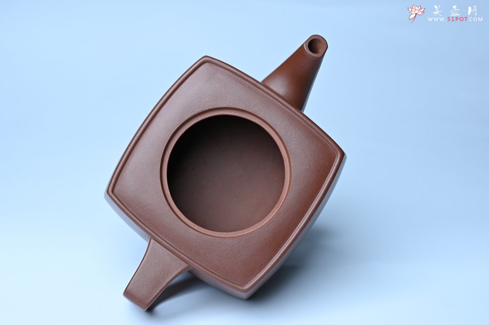 紫砂壶图片：实力派张海艳全手工精工砂四方壶 做工一流 - 宜兴紫砂壶网