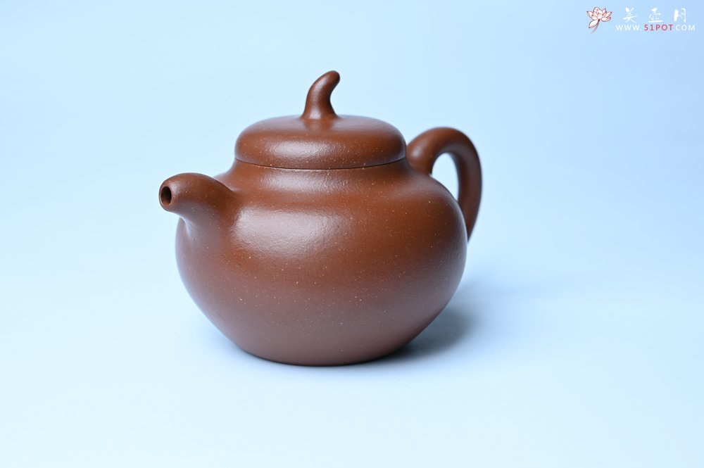 紫砂壶图片：潜力股周小培老师 油润降坡泥全手工茄瓜壶 - 宜兴紫砂壶网