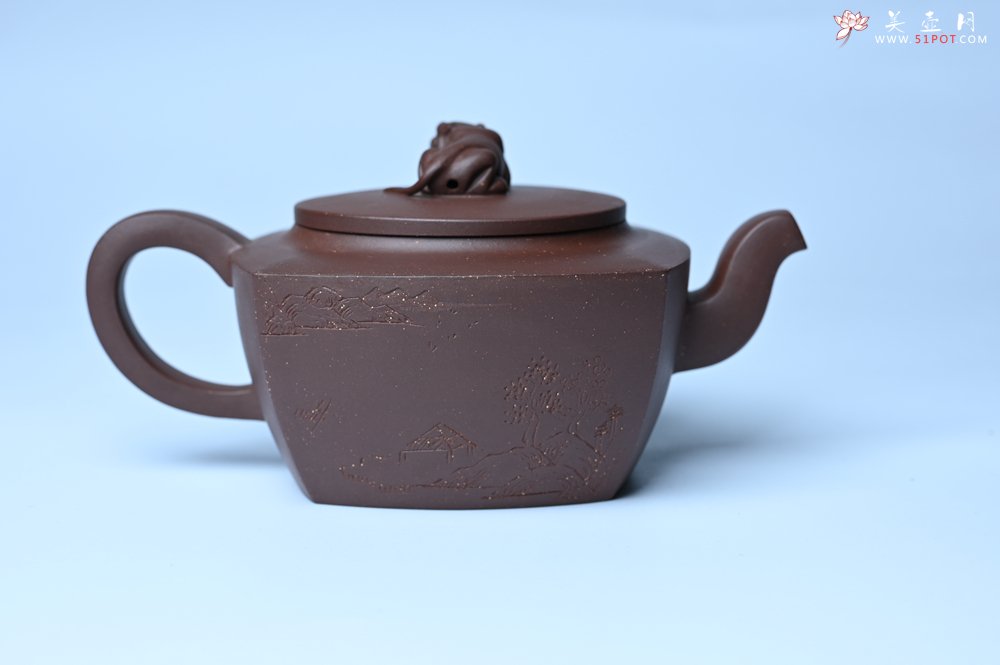 紫砂壶图片：美壶年底特惠 精工卧虎藏龙壶 难度大 茶人醉爱 - 宜兴紫砂壶网