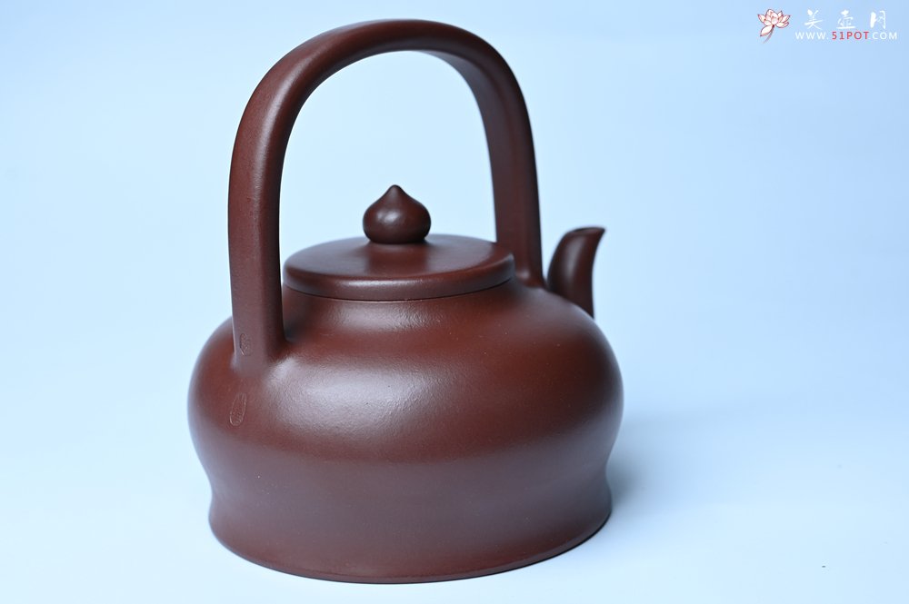 紫砂壶图片：潜力股周小培老师 4号井深井红皮龙 超精致全手工天星提梁壶 - 宜兴紫砂壶网