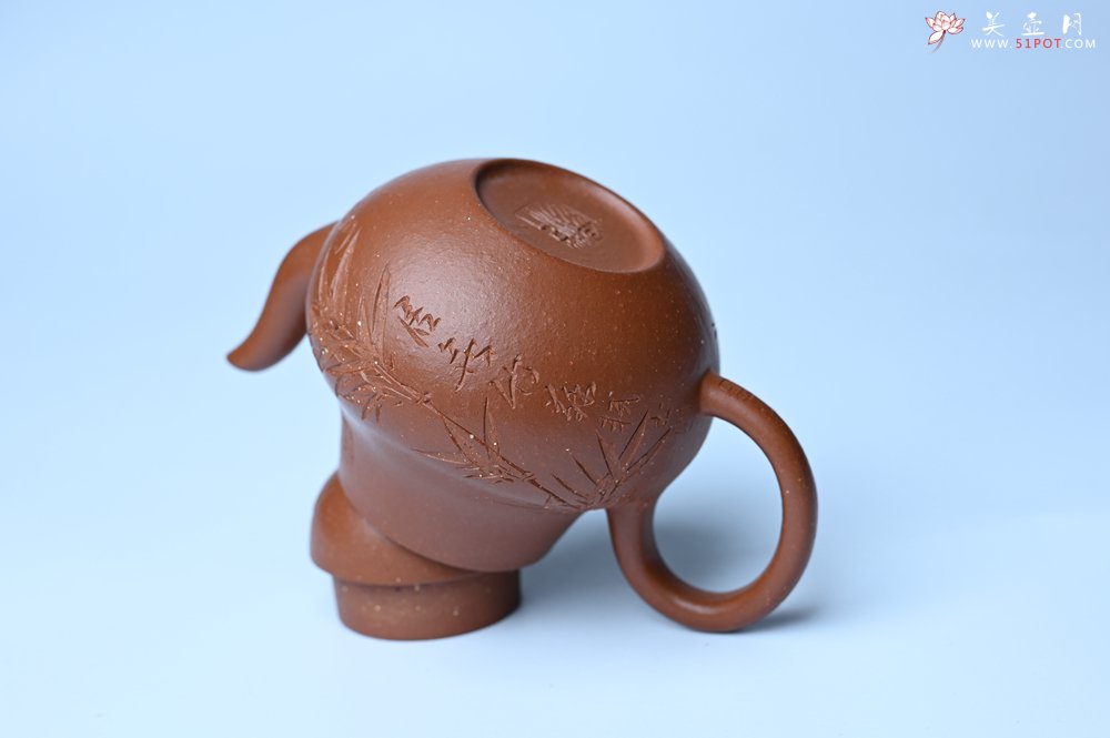 紫砂壶图片：美壶特惠 特好朱泥居不可无竹梨形壶 茶人醉爱 - 宜兴紫砂壶网