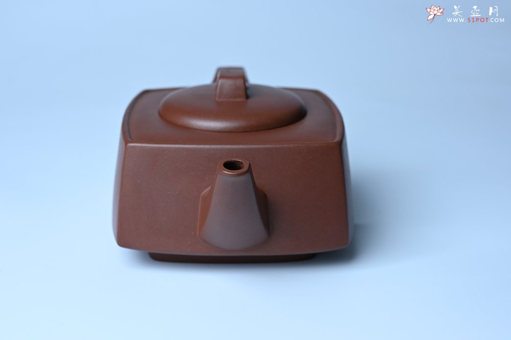 紫砂壶图片：实力派张海艳全手工精工砂四方壶 做工一流 - 宜兴紫砂壶网