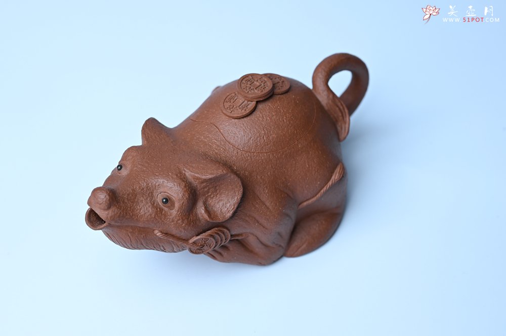 紫砂壶图片：美壶特惠 优质降坡泥鼠你有钱壶壶 茶人醉爱 - 宜兴紫砂壶网
