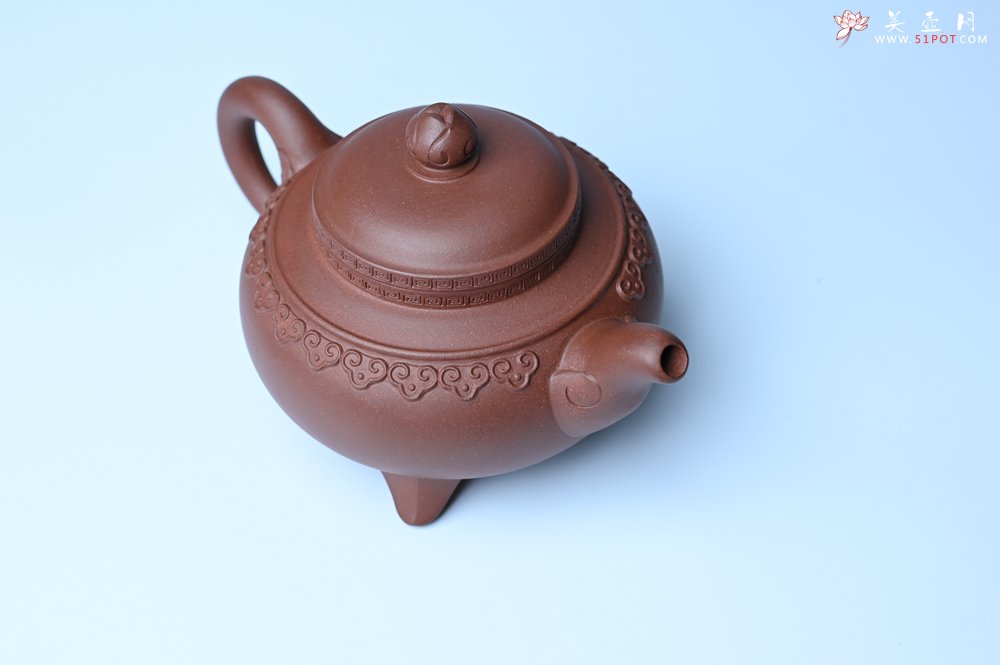 紫砂壶图片：美壶特惠 精致特好底曹青云肩如意壶 - 宜兴紫砂壶网