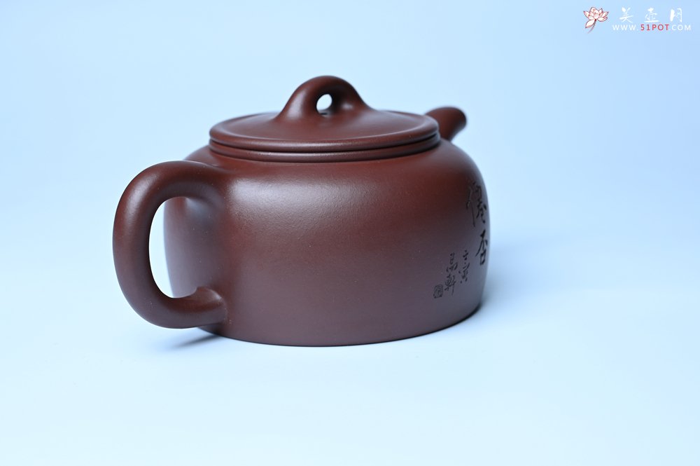 紫砂壶图片：潜力股周小培老师 4号井深井红皮龙 全手工过桥井栏壶 装饰人物特文气 - 宜兴紫砂壶网