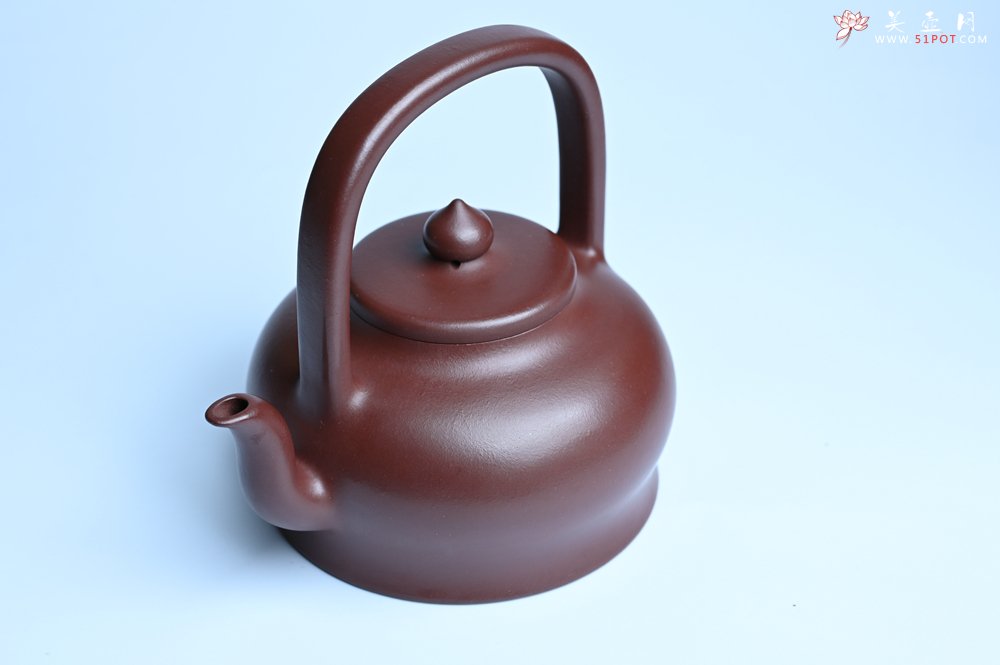 紫砂壶图片：潜力股周小培老师 4号井深井红皮龙 超精致全手工天星提梁壶 - 宜兴紫砂壶网