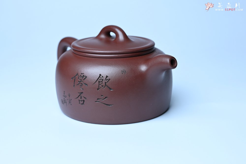 紫砂壶图片：潜力股周小培老师 4号井深井红皮龙 全手工过桥井栏壶 装饰人物特文气 - 宜兴紫砂壶网