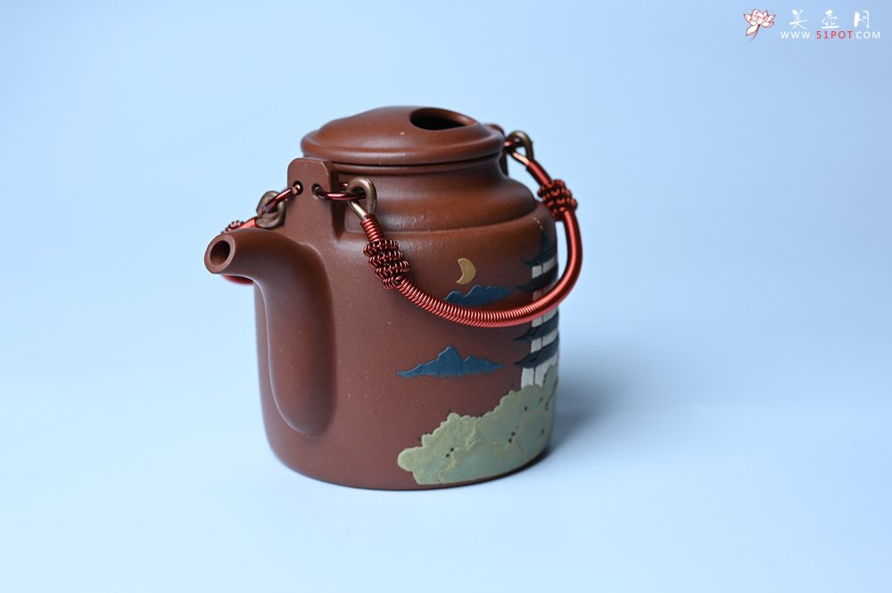 紫砂壶图片：美壶特惠 特好红皮龙精工洋桶壶 茶人醉爱 - 宜兴紫砂壶网
