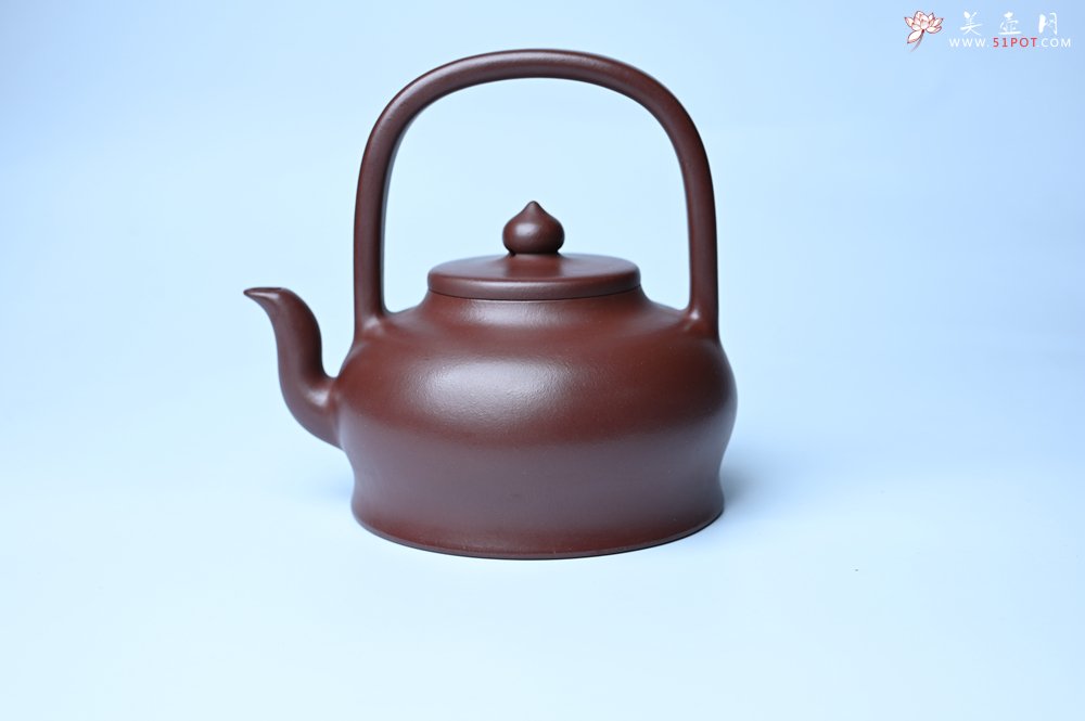 紫砂壶图片：潜力股周小培老师 4号井深井红皮龙 超精致全手工天星提梁壶 - 宜兴紫砂壶网