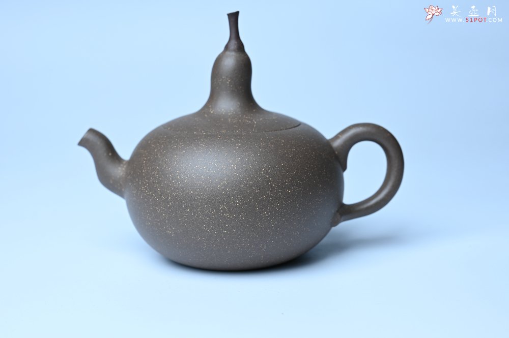 紫砂壶图片：美壶特惠 精致青段大肚茄子壶 茶人醉爱 - 宜兴紫砂壶网